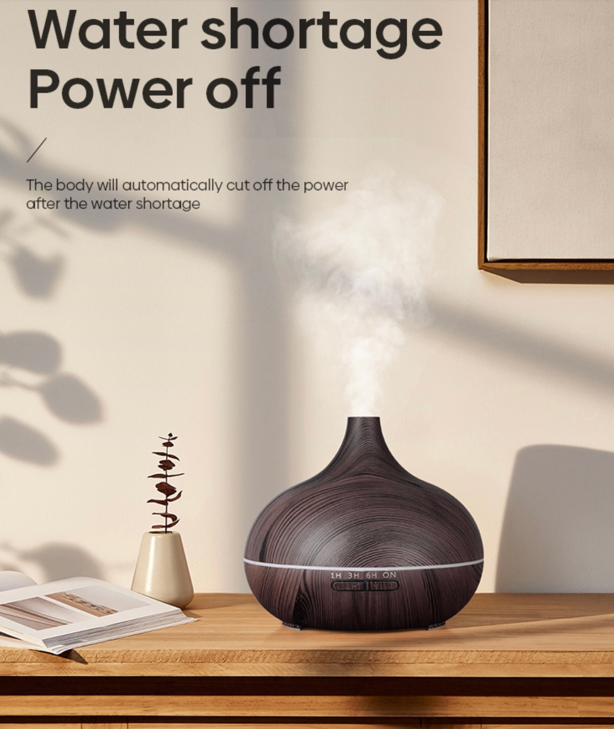 Wood Grain Oil Diffuser Air Humidifier