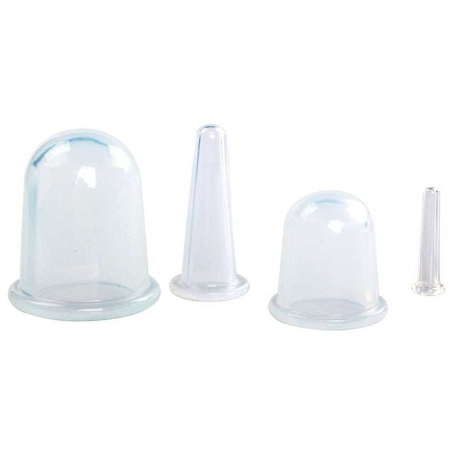 4pcs Silicone Facial/Body Massage Cupping Set